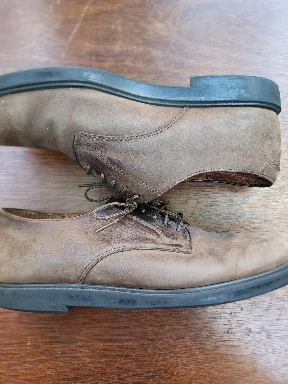 Vintage Thornton Bay Brown Nubuck Suede Leather Derby Oxford Shoes